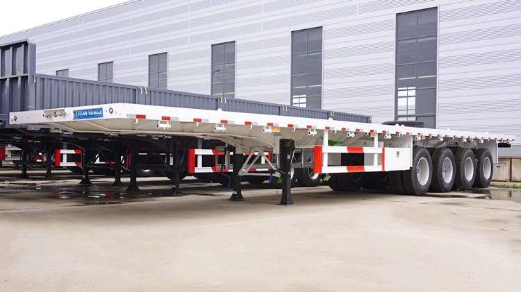 Flat Bed Trailer Price | 4 Axle 45 Ft Flat Bed Trailers for Sale